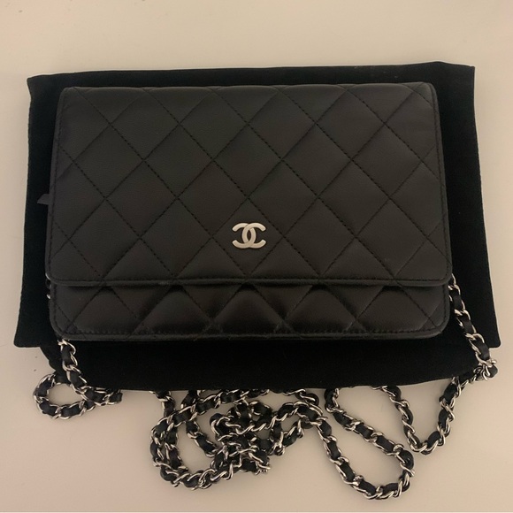 Chanel Black Quilted Leather Wallet On Chain Bag - Picture 5 of 14